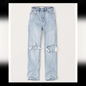 90s ultra high rise straight jeans Abercrombie And Fitch